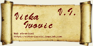 Vitka Ivović vizit kartica